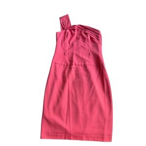 Black Halo Coral One-Shoulder Dress